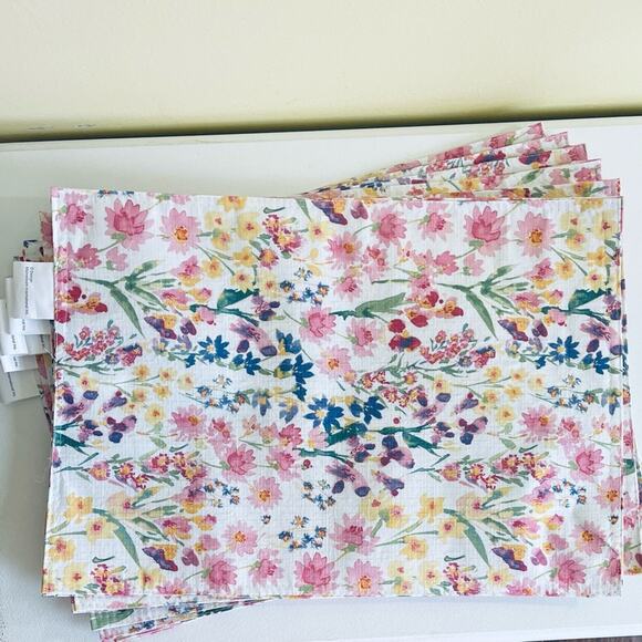 6 Mainstream Intl Placemats Flowers Table Decor Tableware Placemat - Picture 2 of 4